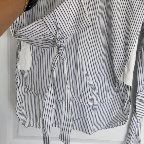 Rag & Bone Dylan striped button down silk cotton shirt - Picture 5 of 13